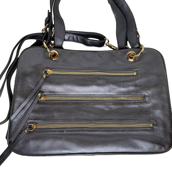 SORIAL NEW YORK Leather Bag with Tassel Zippersdd - Picture 7 of 8